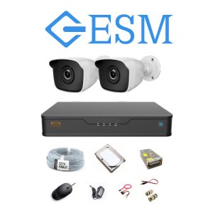ESM 5 MP 1080P Full HD 2'li Full Set Güvenlik Kamera Sistemi ESM 5 MP 1080P Full HD 2'li Full Set Güvenlik Kamera Sistemi