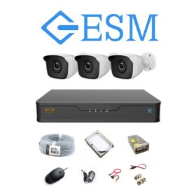 ESM 5 MP 1080P Full HD 3'lü Full Set Güvenlik Kamera Sistemi ESM 5 MP 1080P Full HD 3'lü Full Set Güvenlik Kamera Sistemi